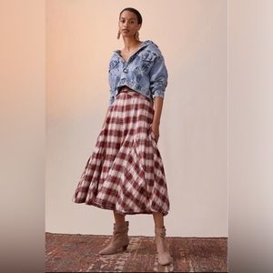 Anthropologie Pilcro plaid skirt